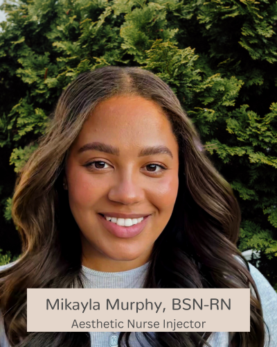 About Mikayla Picture of Amy Aluma's nurse injector; she performs Botox and PRF microneedling, and Skinoen microneedling treatments.