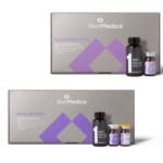 picture of skinmedica's illuminize chemical peel and revitalize chemical peel in box with supplies. 